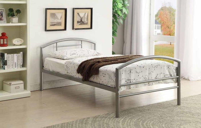 Silver Iron twin bed