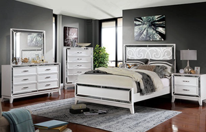Lamego Contemporary King Bed (White)
