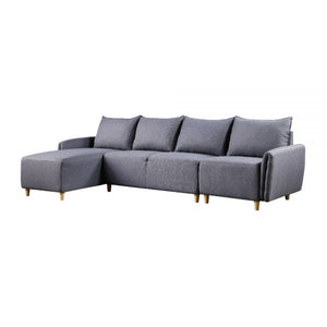 Marcin Sectional Sofa In Gray Fabric