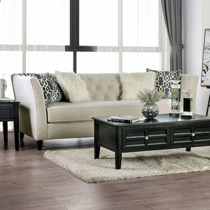 Monaghan Transitional Loveseat (Ivory)