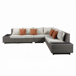 Salena Patio Sectional & Cocktail Table