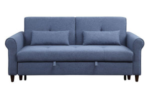 Nichelle Two Seater Sleeper Sofa (Blue)