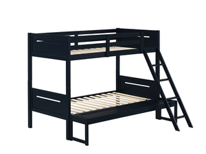 Littleton Contemporary Twin over Full Bunk Bed (Blue)