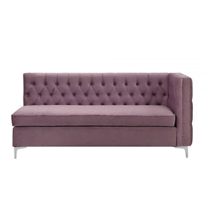 Rhett Velvet Sectional Sofa (Purple)