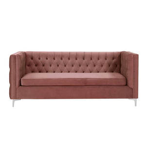 Rhett Velvet Sectional Sofa (Dusty Pink)
