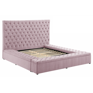 Victor Velvet Storage Bed (Pink)